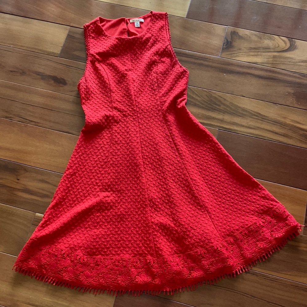 Cute sleeveless red dress us size 4
